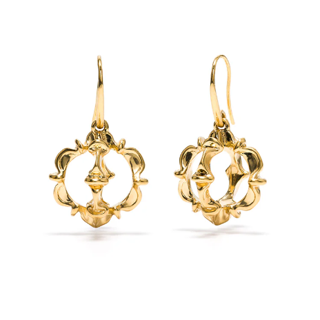 Bliss Ruffle Urchin Earrings - Gold
