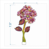 Autumnal Hydrangea | 0.25in. Acrylic Floral: SM / Pine Pattern SM Stand