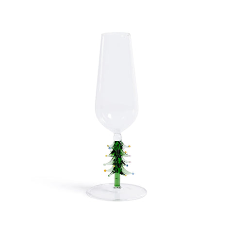 Treetop Cheers Champagne Flute - Green Set 2