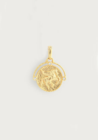 Pegasus Gold Coin Charm