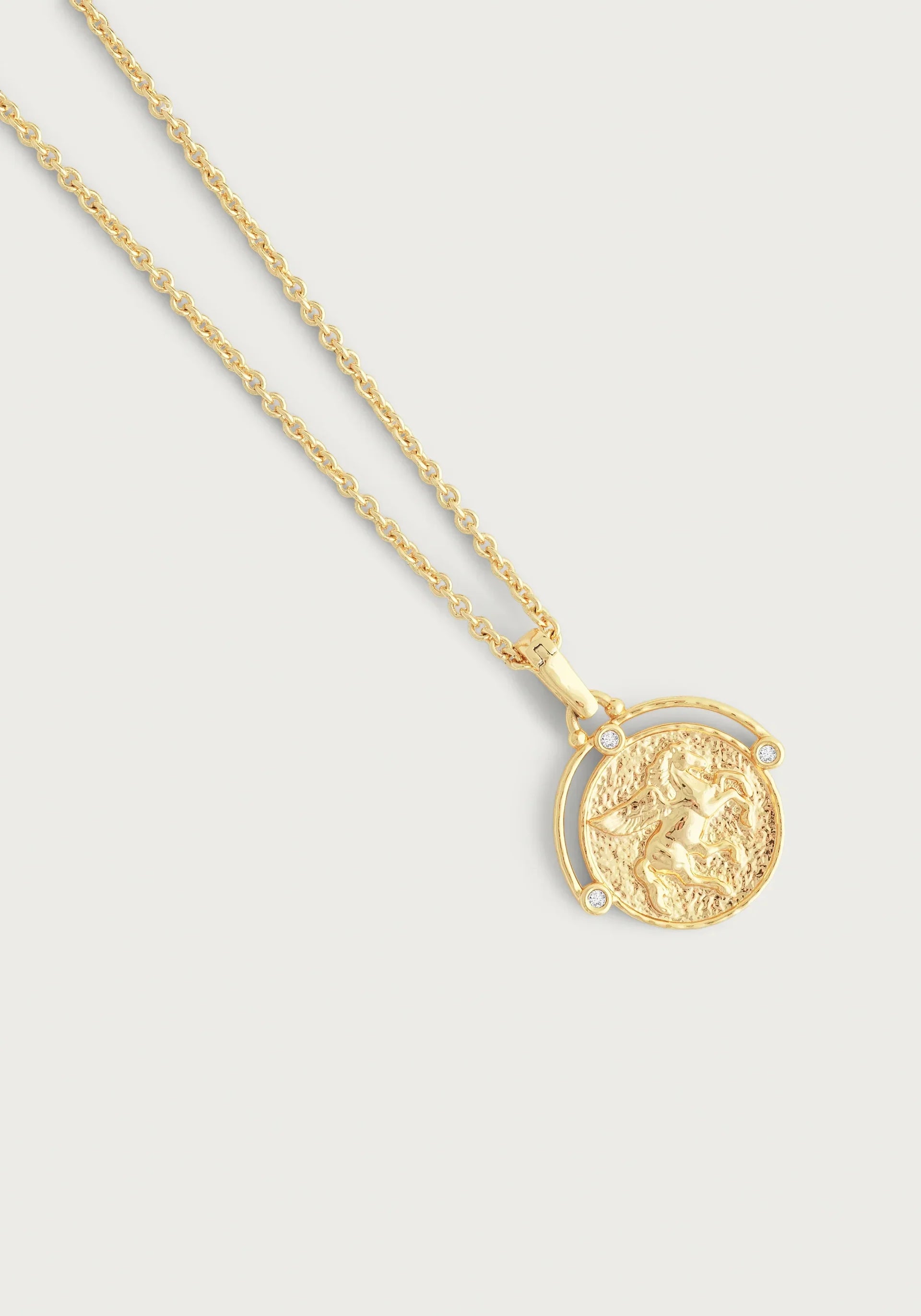 Pegasus Gold Coin Pendant Necklace