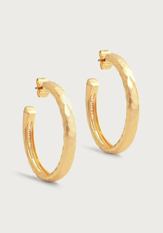 Farrier Medium Hoops-Gold
