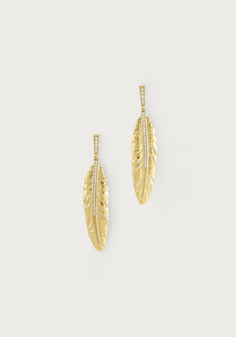 Feather Drop Earrings