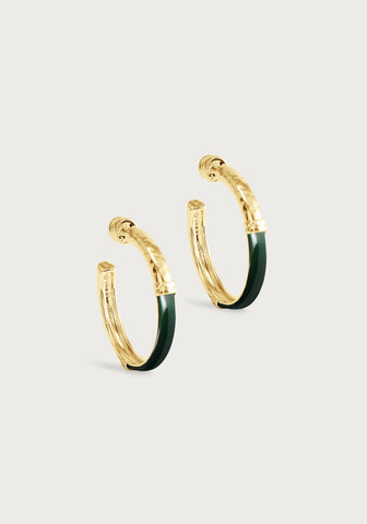Forza Medium Hoop Earring-Malachite