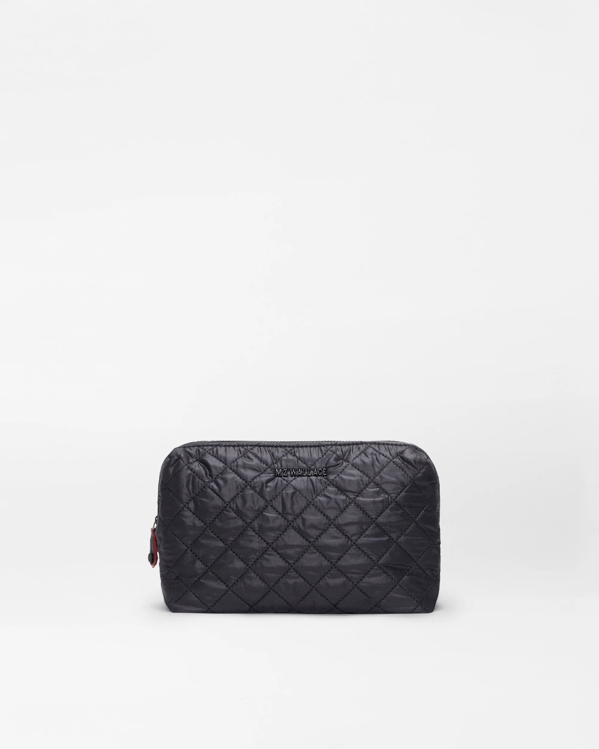 Black Medium Double Zip Cosmetic