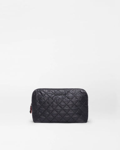 Black Medium Double Zip Cosmetic