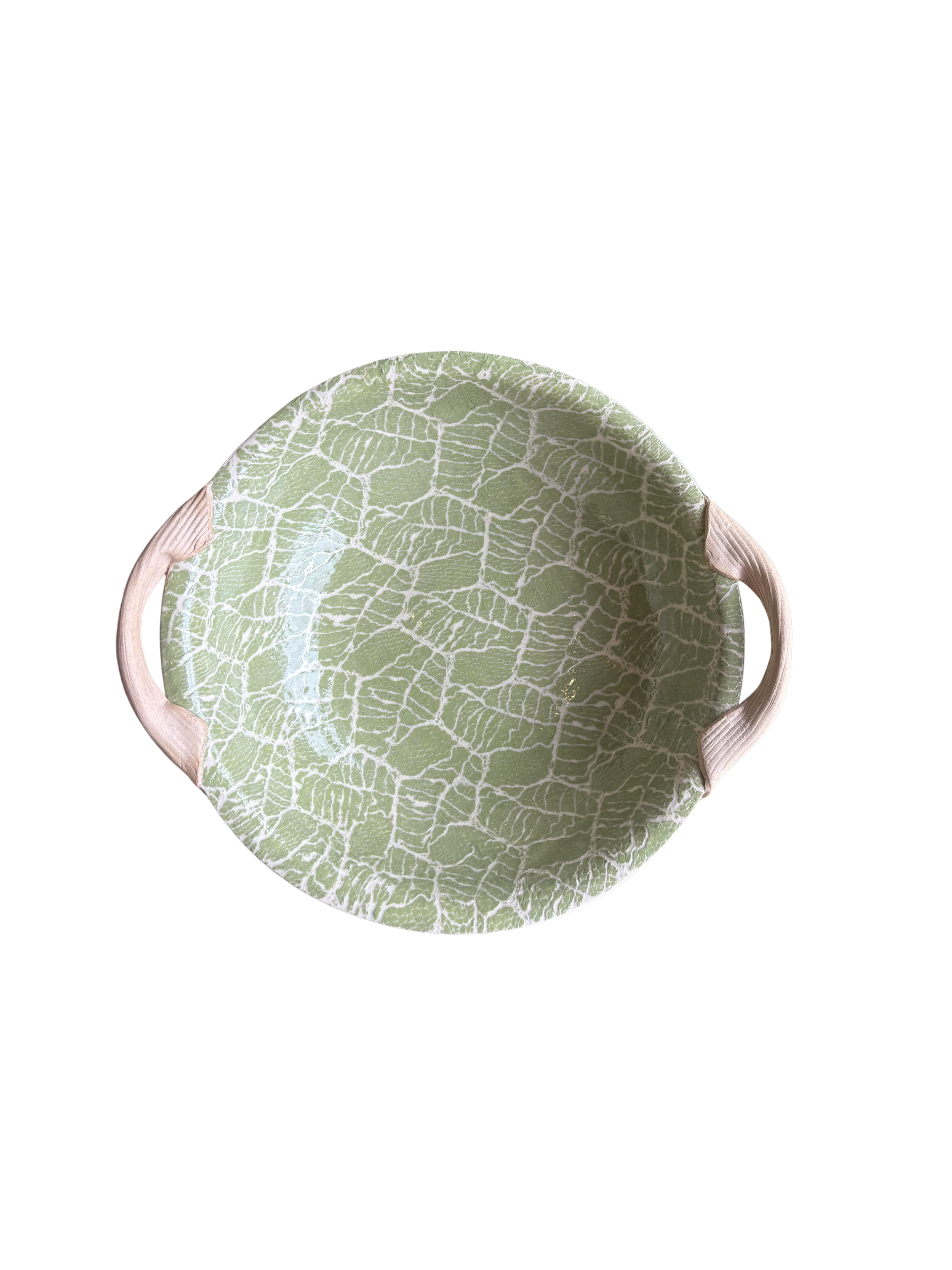 9" Vegetable Bowl with handles Foliage Citrus