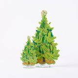 8 Green Bows Tree | 0.25in. Acrylic Floral: SM / Pine Pattern SM Stand