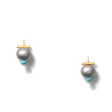 Turquoise Dove Pebble Dot Earring