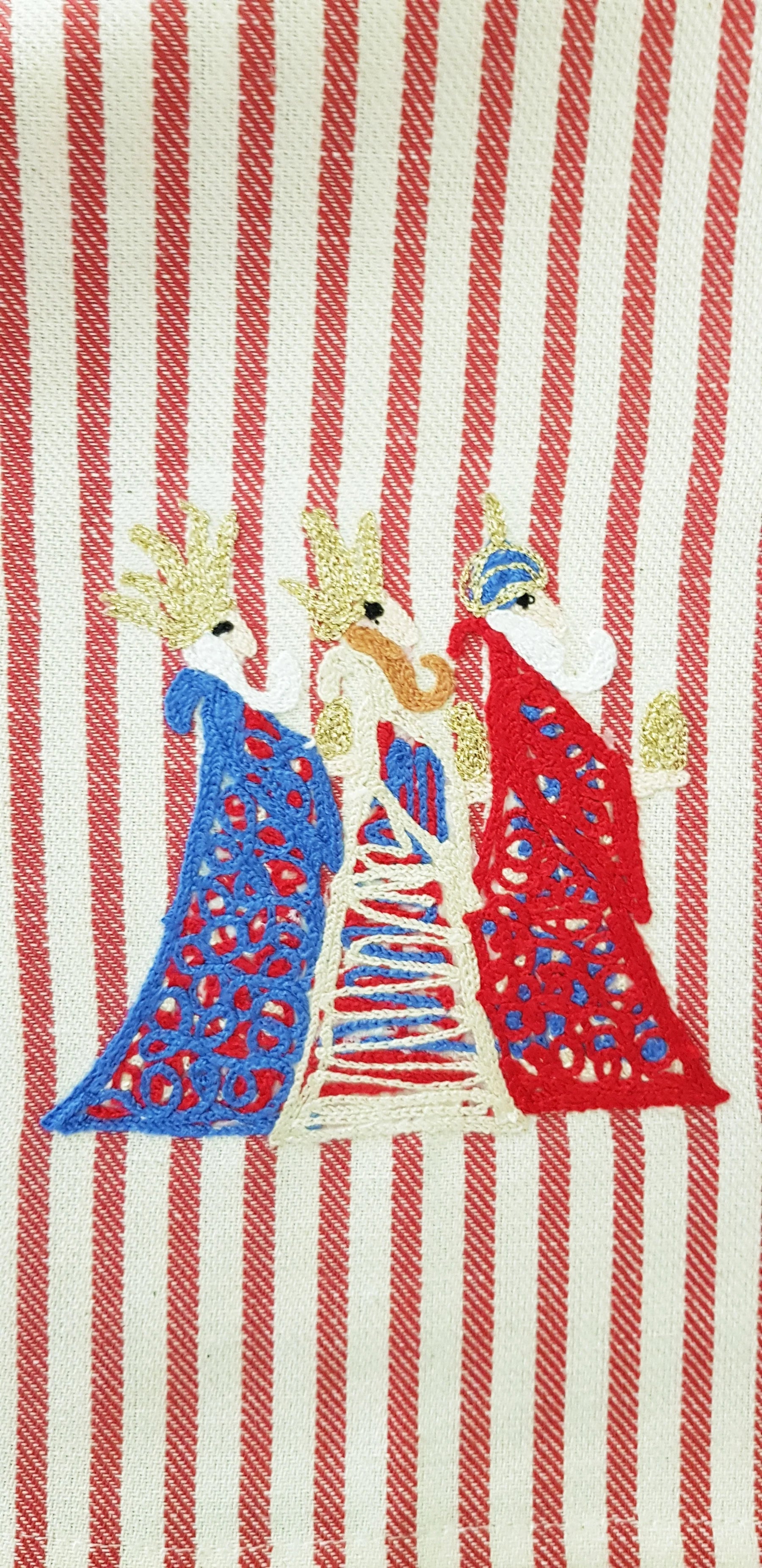 Embroidered Kitchen Towel, 3 Kings