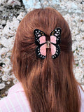 Hand-painted Monarch Butterfly Claw Hair Clip | Eco-Friendly: Orange