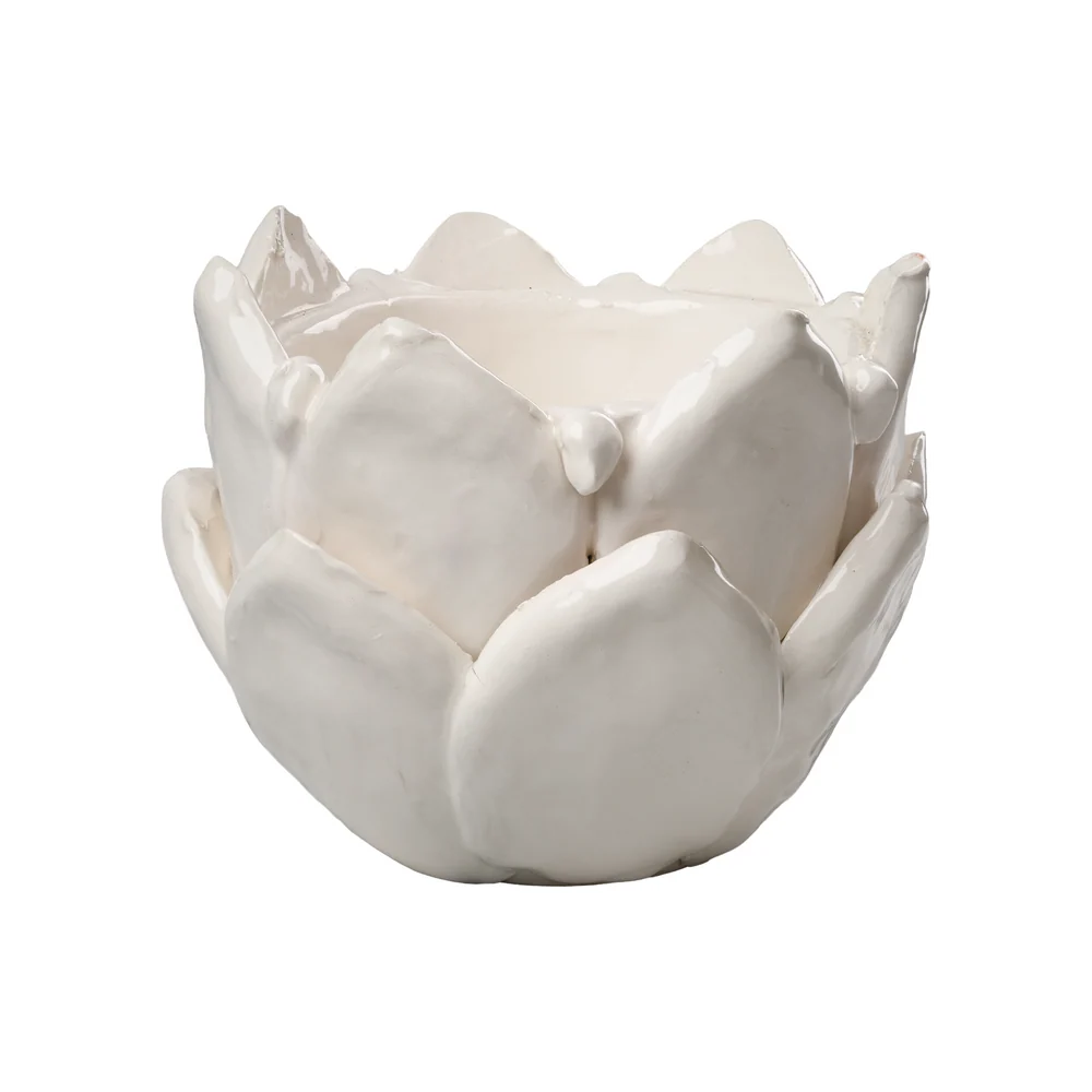 White Artichoke Cachepot