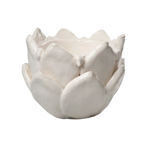 White Artichoke Cachepot