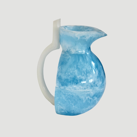 Paloma Pitcher Sky Blue & White