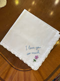 Hand Embroidered Vintage Handkerchief
