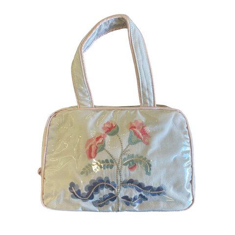 Pink Cranation Hanging Cosemtic Bag