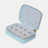 Pill Box - Herringbone Bluebell