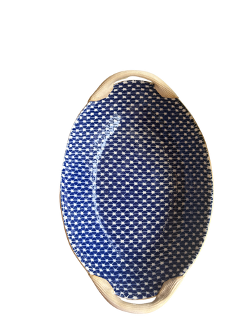 Nested Oval Bowl with Handles Tempo Cobalt