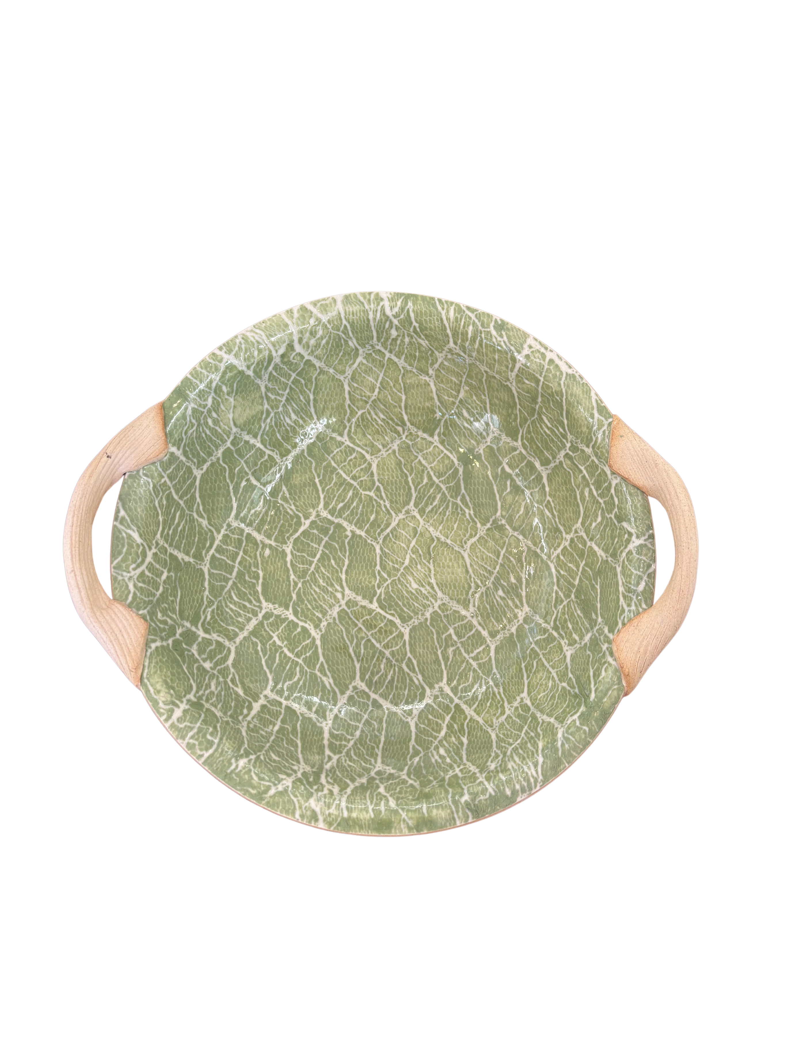 Citrus Foliage 9" Vegetable Bowl with Handles