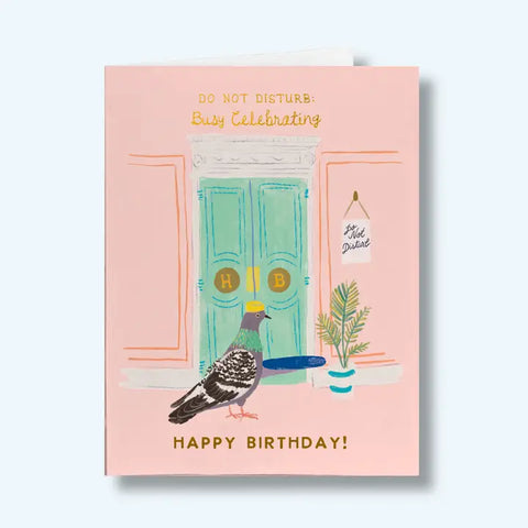 Cake Room Service w/ Pigeon Birthday Card