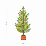 Fig and Orange Tree | 0.25in. Acrylic Floral: SM / Pine Pattern SM Stand