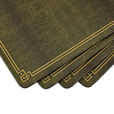 Shagreen Leather Placemats Set of 4: MDF, Cork Backed / Shagreen Leather