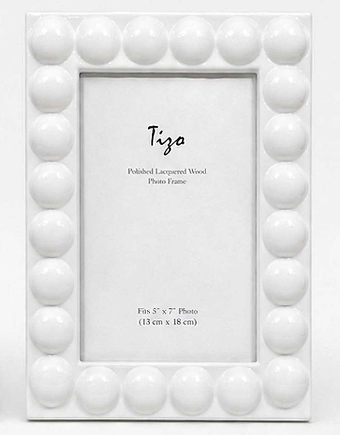 5x7 White Lacquer Wood Frame