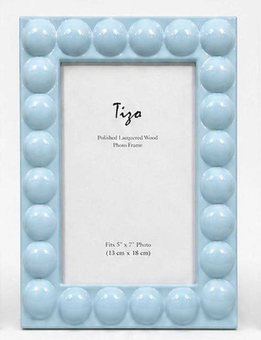 4x6 Lite Blue Lacquer Wood Frame