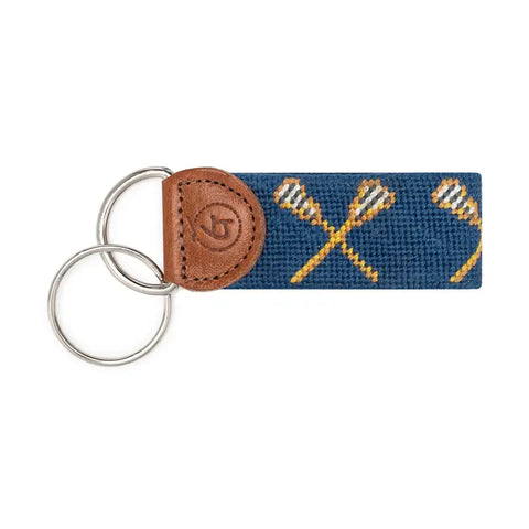 Lacrosse Needlepoint Keychain