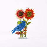 Moulin Rouge Sunflower | 0.25in. Acrylic Floral: SM / Spiral Vine SM Stand