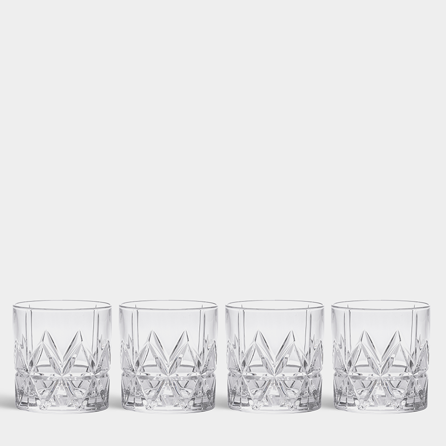 Peak Double Old Fashioned Glass- Set of 4