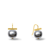 Classic Forever Fave Pebble Pearls Earrings~ Medium: Grey