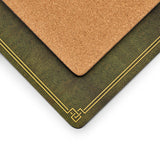 Shagreen Leather Placemats Set of 4: MDF, Cork Backed / Shagreen Leather