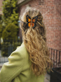 Hand-painted Monarch Butterfly Claw Hair Clip | Eco-Friendly: Pink