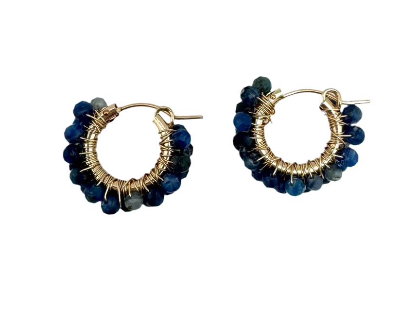 Diddi Beaded Hoop - Kyanite
