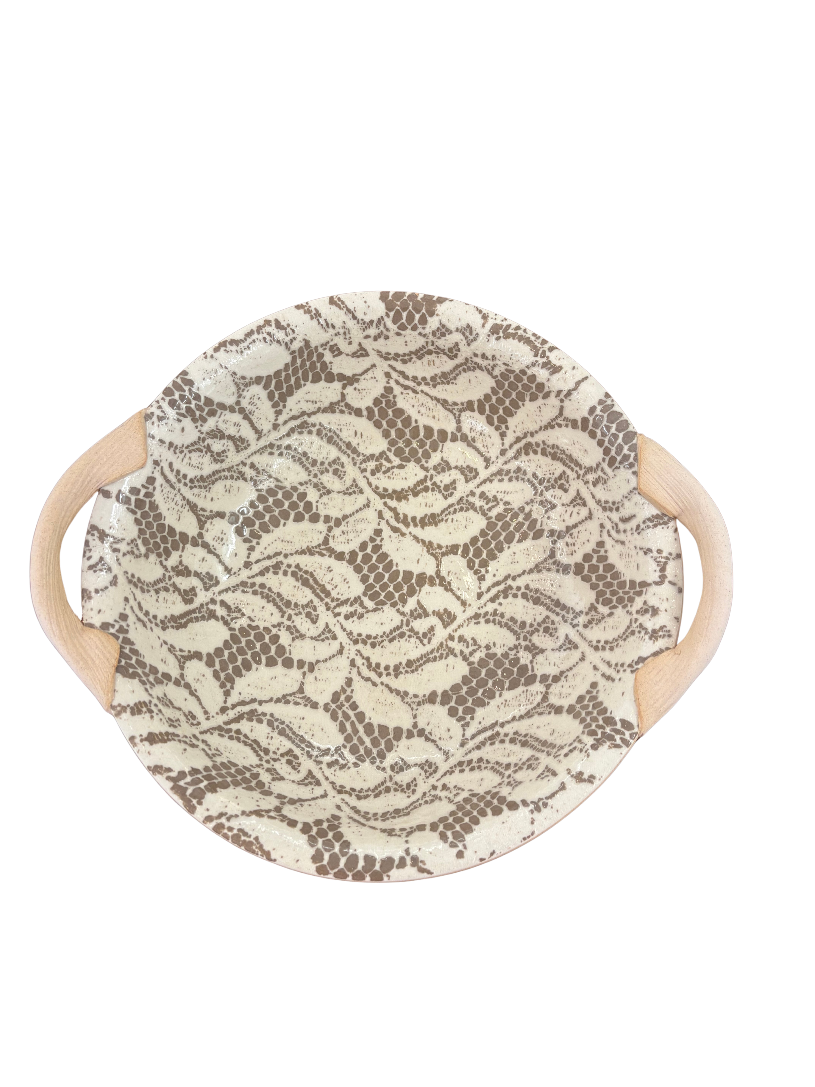 Mocha Arbor 9" Vegetable Bowl with Handles