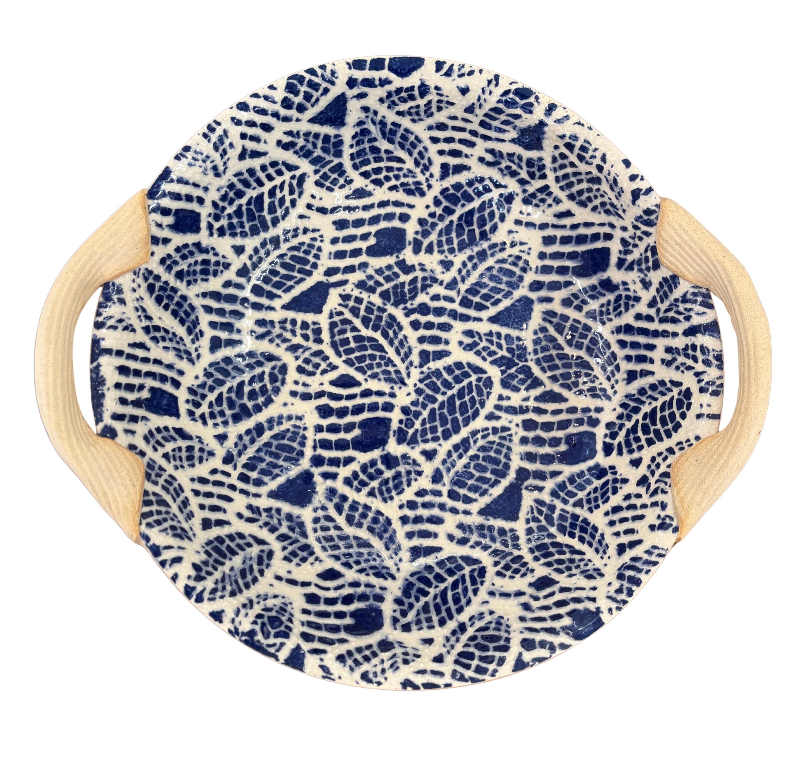 Cobalt Topiary 9" Vegetable Bowl with Handles