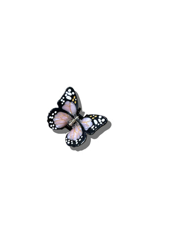 Hand-painted Mini Monarch Butterfly Claw Hair Clip | Eco-Friendly: Pink