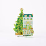 8 Green Bows Tree | 0.25in. Acrylic Floral: LG / Sage LG Stand