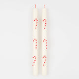 Candy Cane Table Candles-Set of 2
