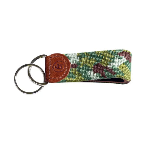Camouflage Needlepoint Keychain