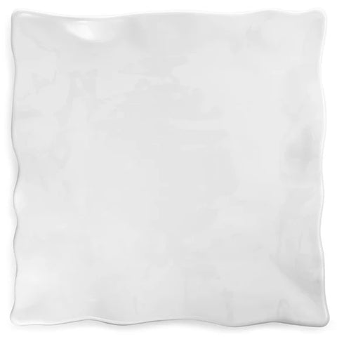 Ruffle White Melamine Square Large Platter