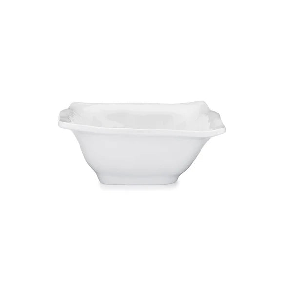 Ruffle White Melamine Square Cereal Bowl