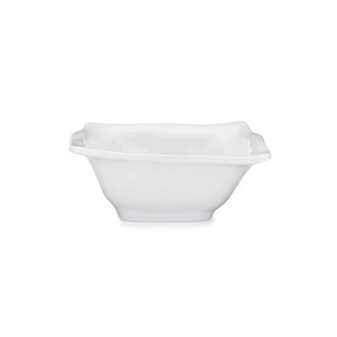 Ruffle White Melamine Square Cereal Bowl