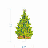 8 Green Bows Tree | 0.25in. Acrylic Floral: LG / Sage LG Stand