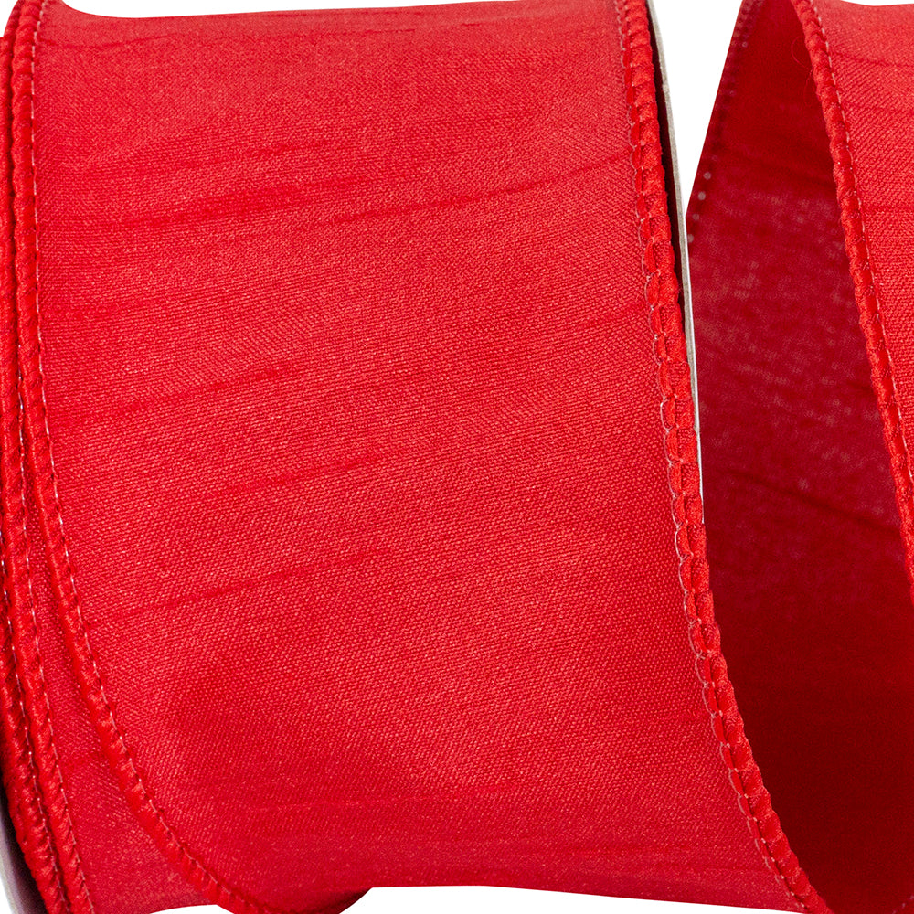 Red Wired Edged Ribbon-2.5 inches