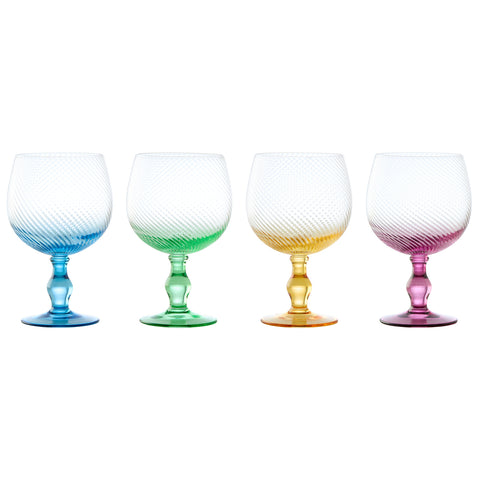 Set of 4 Swirl Gin Glasses