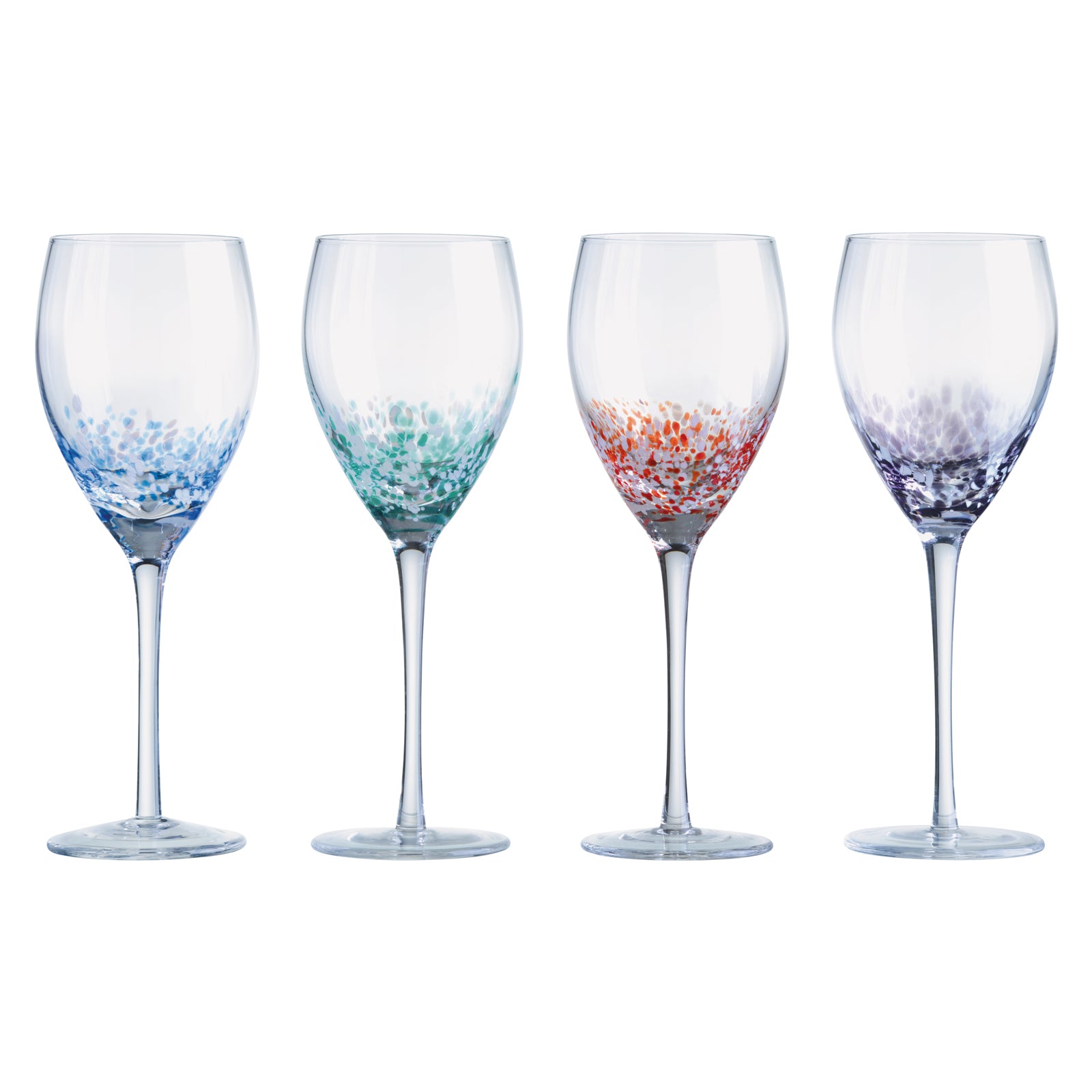 Set of 4 Speckle Wine Glasses