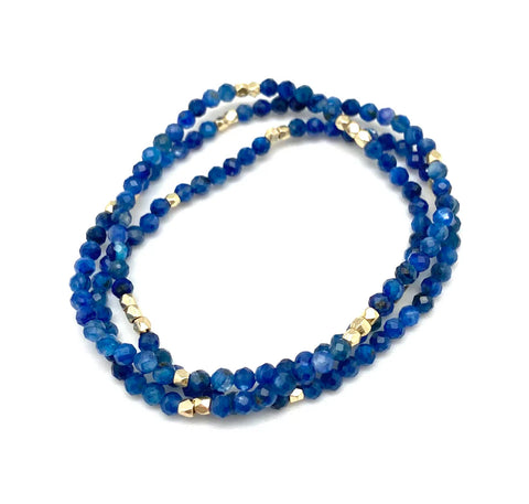 Sigrid Beaded Bracelet -Kyanite