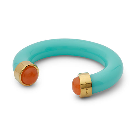 Turquoise Orange Quartz Bangle